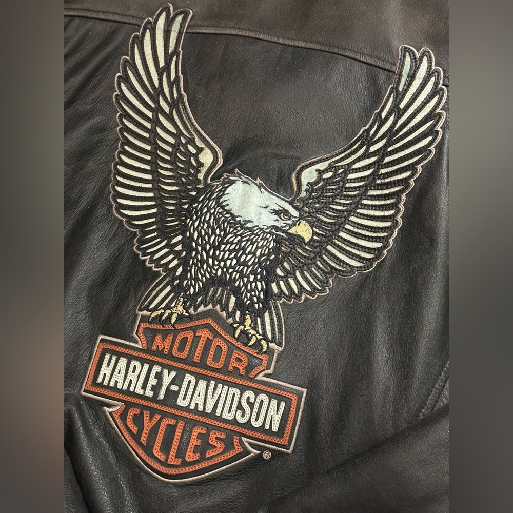 Vintage Harley Davidson Legendary Eagle Leather Jacket - Picture 5 of 7
